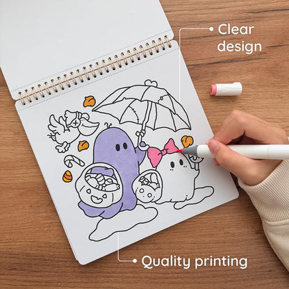 Spooky Cutie Halloween Coloring Book
