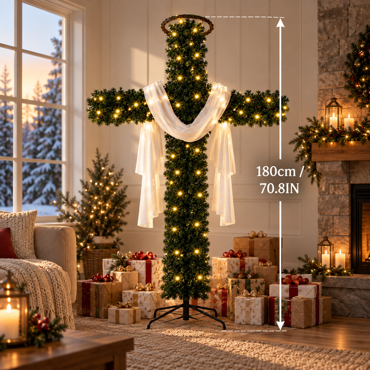 Cross Christmas Tree