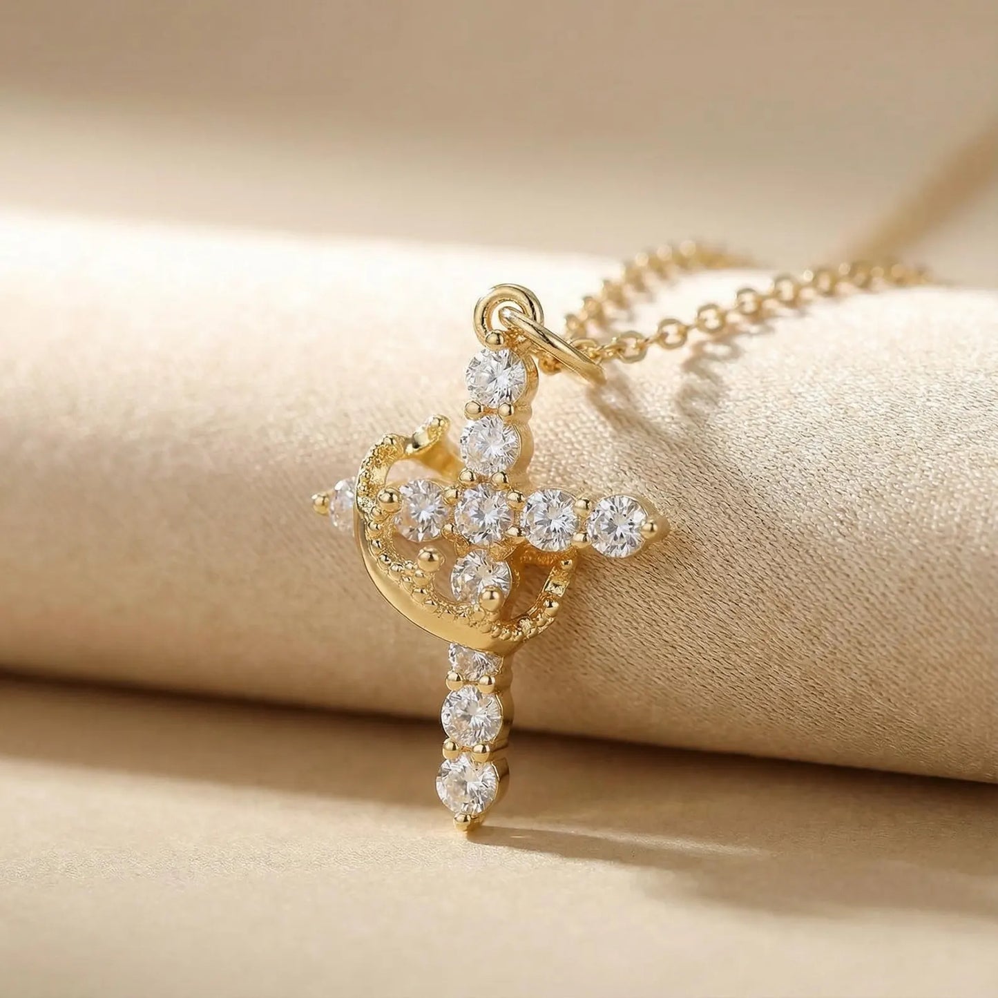 Cross Crown Necklace